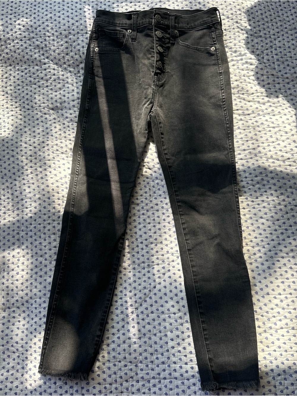 Madewell Black Washed Skinny Jeans